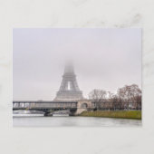 エッフェルタワーと霧の日のBir-hakeim橋 ポストカード (正面)