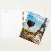 エッフェルタワーにブリージーチーズが入ったワインのグラス プランナー手帳 (ディスプレー)