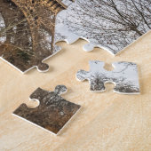 エッフェルタワーのクローズアップ – パリ,フランス ジグソーパズル (側面)