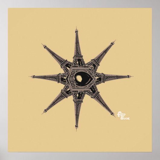 エッフェルタワーのスターポスター ポスター (正面)