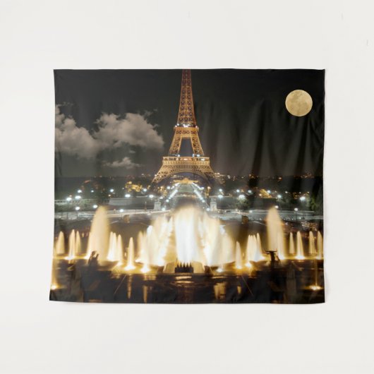 エッフェルタワーの夜。 タペストリー (正面(横))