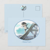 エッフェルタワーはがき – おもしろい ポストカード (正面/裏面)