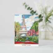 エッフェルタワーはがき ポストカード (スタンド正面)