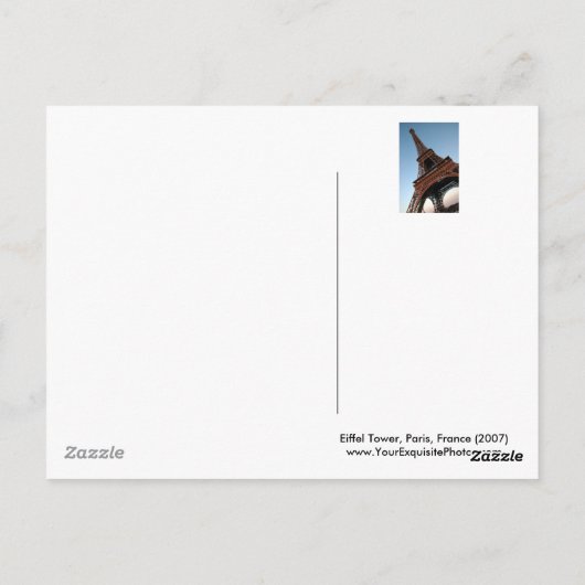 エッフェルタワーはがき ポストカード (裏面)