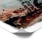 エッフェルタワーアットサンライズヴィンテージスタイル ポスター (角)