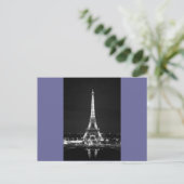 エッフェルタワーアットナイト – B/W ポストカード (スタンド正面)