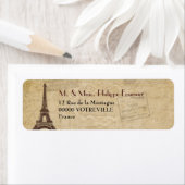 エッフェルタワーアンティークパリジャン差出人住所ラベル ラベル (インサイチュ)