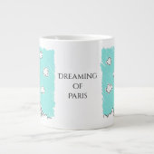 エッフェルタワーイラストレーションカスタム文字ジャンボマグ ジャンボコーヒーマグカップ (正面)