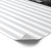 エッフェルタワーインパリストライプのヴィンテージ ポスター (角)