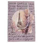 エッフェルタワーイン春抱き枕 ミディアムペーパーバッグ (裏面)