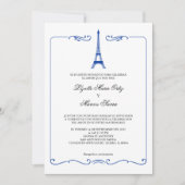 エッフェルタワーエレガントウェディング招待状 招待状 (正面)