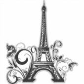 エッフェルタワーカスタムのカットビニールシール シール (正面)