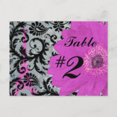 エッフェルタワーガーベラテーブルナンバーカード ポストカード (正面)