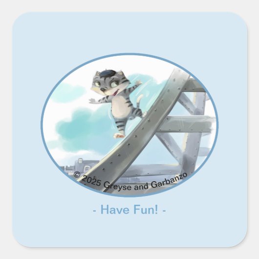 エッフェルタワークラシックスクエアステッカー – ドリームズ スクエアシール (正面)