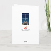 エッフェルタワークリスマスグリーティングカード シーズンカード (裏面)