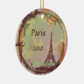 エッフェルタワークリスマスツリーオーナメント セラミックオーナメント (右)
