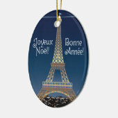 エッフェルタワークリスマス装飾品 セラミックオーナメント (左)