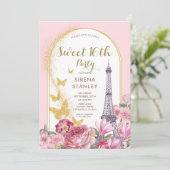 エッフェルタワーグリッター&フラワーズスイガーリーート16 招待状 (スタンド正面)