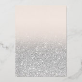 エッフェルタワーシックグリッターピンクスウィート16 箔招待状 (裏面)