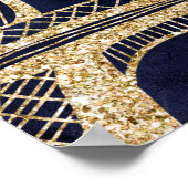 エッフェルタワーシック金ゴールドスイート16ウェルカムサイン ポスター (角)