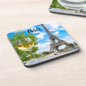 エッフェルタワーショットグラス コースター (左側)