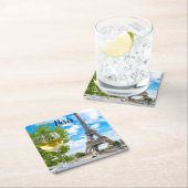 エッフェルタワーショットグラス スクエアペーパーコースター (インサイチュ)