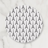 エッフェルタワーシルバーフォイル結婚ズの装飾 フェイバータグ (裏面)