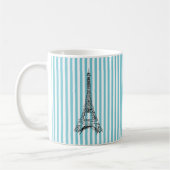 エッフェルタワーストライプコーヒーマグ コーヒーマグカップ (左)