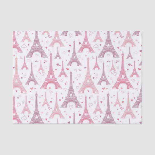 エッフェルタワーズとハート 薄葉紙 (正面)