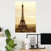 エッフェルタワーセピア ポスター (ホームオフィス)