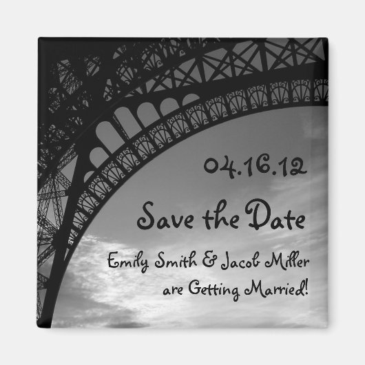 エッフェルタワーセーブザデートマグネット マグネット (正面)