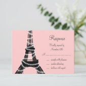 エッフェルタワートゥインクルズRSVP (ピンク) 出欠カード (スタンド正面)
