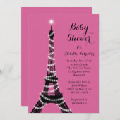 エッフェルタワートゥインクルベビーシャワー招待状 招待状 (正面/裏面)