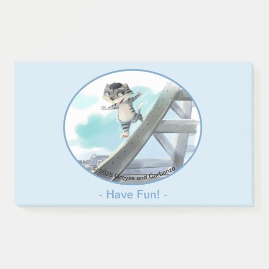 エッフェルタワーノート10 x 6インチ – おもしろい ポストイット (正面)