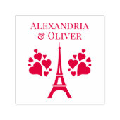エッフェルタワーハート名またはカップル セルフインキングスタンプ (デザイン)