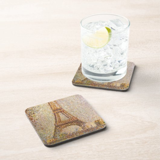 エッフェルタワーバイジョージズシュラットヴィンテージファインアート コースター (右側)