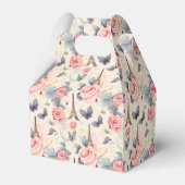 エッフェルタワーバタフライとバラパターン誕生日 フェイバーボックス (裏面サイド)