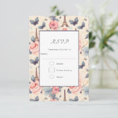 エッフェルタワーバタフライとバラパタ結婚ーン 出欠カード (スタンド正面)