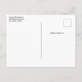 エッフェルタワーバタフライとバラパタ結婚ーン 案内ポストカード (裏面)