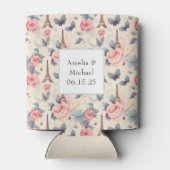 エッフェルタワーバタフライとバラパタ結婚ーン 缶クーラー (裏面)