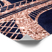 エッフェルタワーバラ金ゴールドスウィート16ウェルカムサイン ポスター (角)