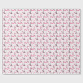 エッフェルタワーパターンパリシックフランスのピンク ラッピングペーパー (フラット)