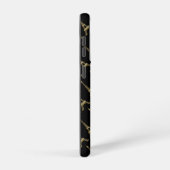 エッフェルタワーパリをテーマにしたフランスのブラック SAMSUNG GALAXYケース (右側面)