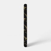 エッフェルタワーパリをテーマにしたフランスのブラック SAMSUNG GALAXYケース (左側面)