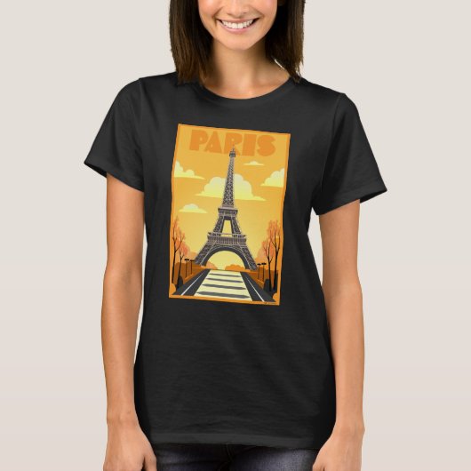 エッフェルタワーパリアールデコ Tシャツ (正面)