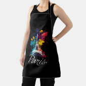 エッフェルタワーパリガールズトラベルホリデイフランスソウ エプロン (インサイチュ)