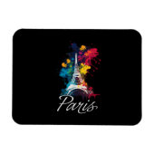 エッフェルタワーパリガールズトラベルホリデイフランスソウ マグネット (横)