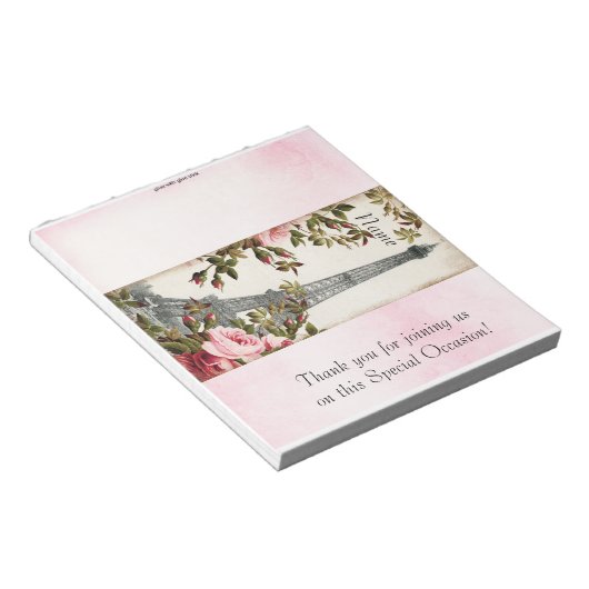 エッフェルタワーパリキャンディバーラッパーパーティーフェイブ ノートパッド (アングル)