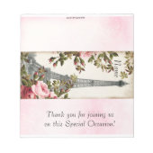 エッフェルタワーパリキャンディバーラッパーパーティーフェイブ ノートパッド (正面)