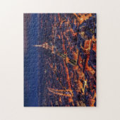 エッフェルタワーパリシティナイトヨーロッパトラベルフォト ジグソーパズル (縦)